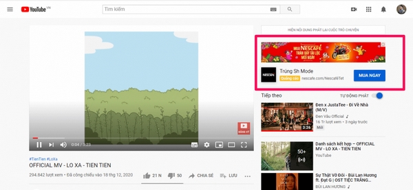 quảng cáo Youtube 3